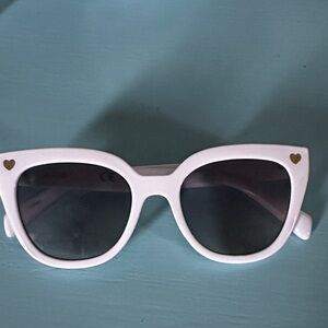 J Crew Factory White Heart Sunglasses